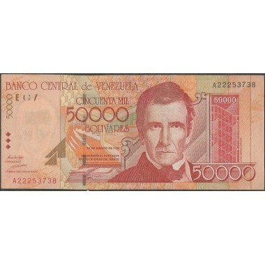 Venezuela, 50.000 Bolivares 24 Ago 1998 A 8 Dig P83