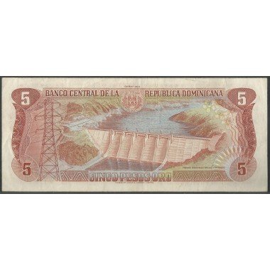 Rep. Dominicana, 5 Pesos 1984 P118c