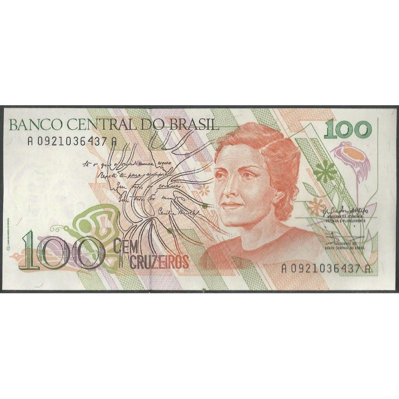 Brasil, 100 Cruzeiros ND1990 P228