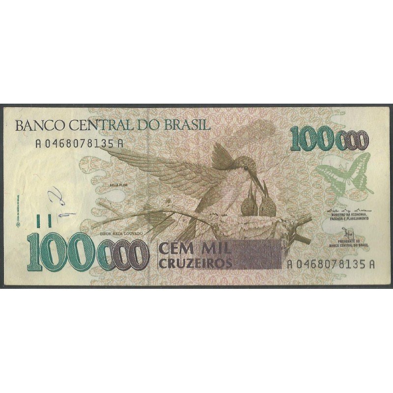 Brasil, 100.000 Cruzeiros ND1992 P235a