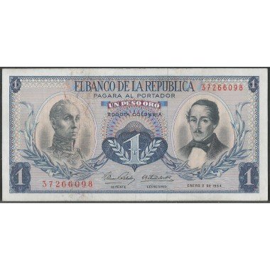 Billete de 1 Peso 2 ene 1964 BGW053