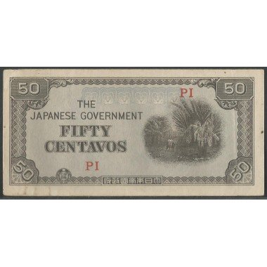 Filipinas Ocupacion Japonesa WWII, 50 Centavos ND1942 PI P105a