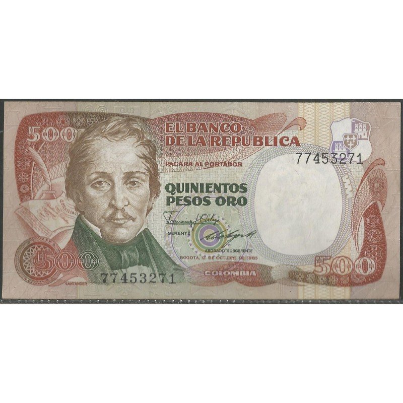 Billete de 500 Pesos 12 Oct 1985 BGW396