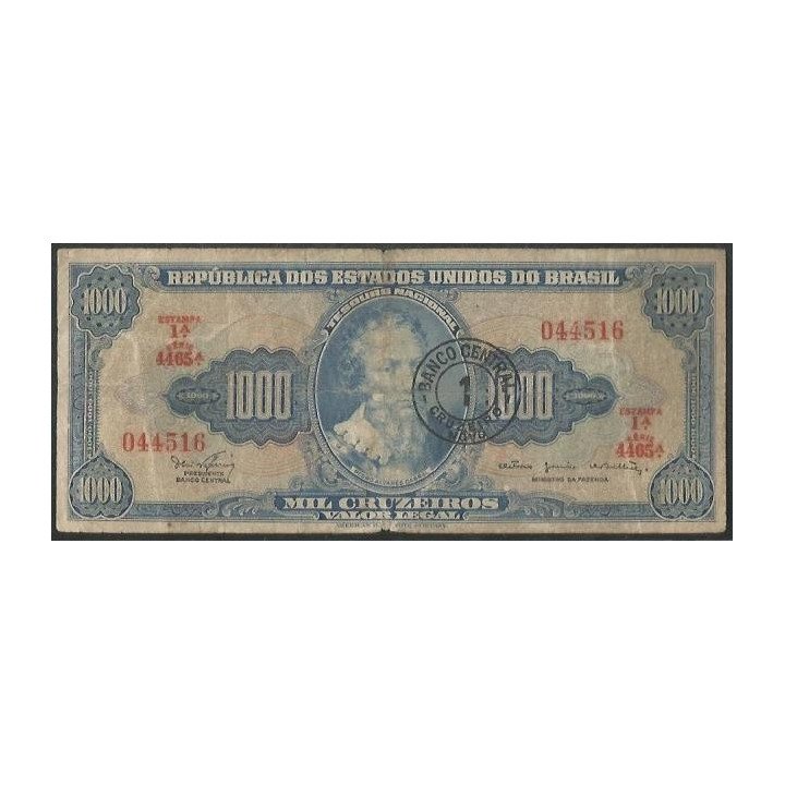 Brasil 1 Cruzeiro Novo ND1966-7 P187b