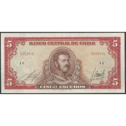 Chile 5 Escudos ND1964 Serie E P138