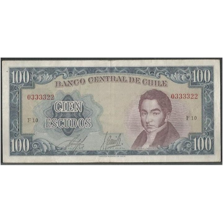 Chile 100 Escudos ND1962-75 F P141