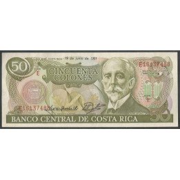 Costa Rica 50 Colones 19 Jun 1991 P257a
