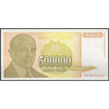 Yugoeslavia, 500.000 Dinara 1994 P143a