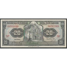 Ecuador 20 Sucres 20 May 1971 KY P103b