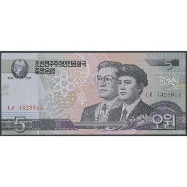 Korea del Norte, 5 Won 2002 P58