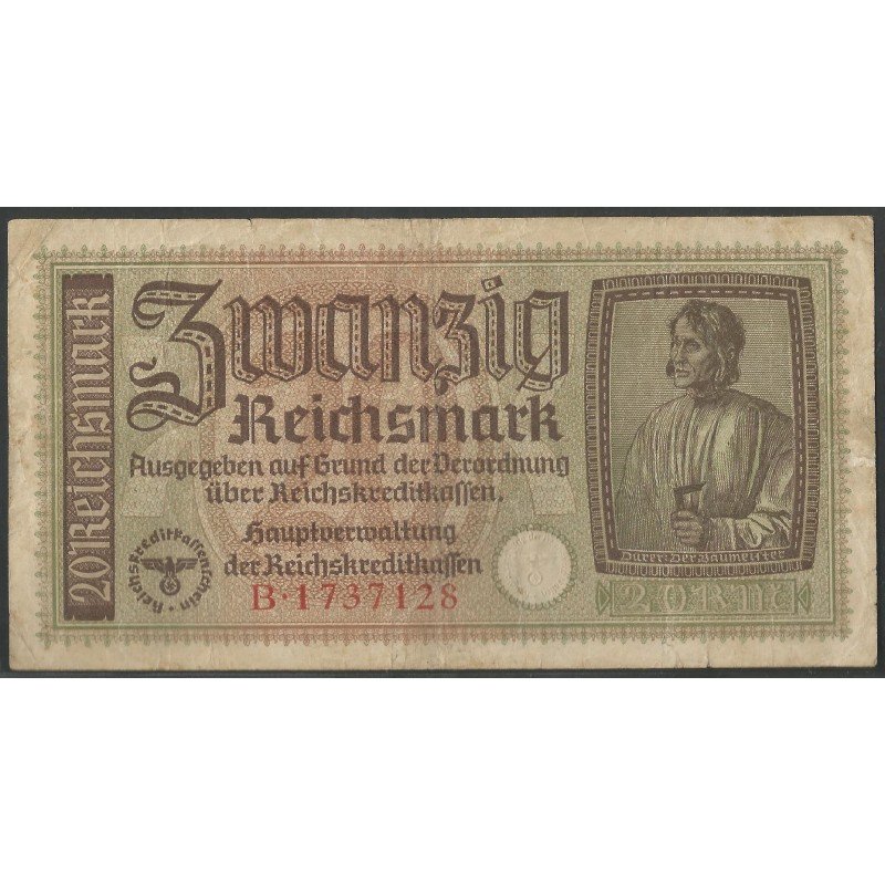 Alemania 3° Reich, 20 Reichsmark ND1940-5 PR139