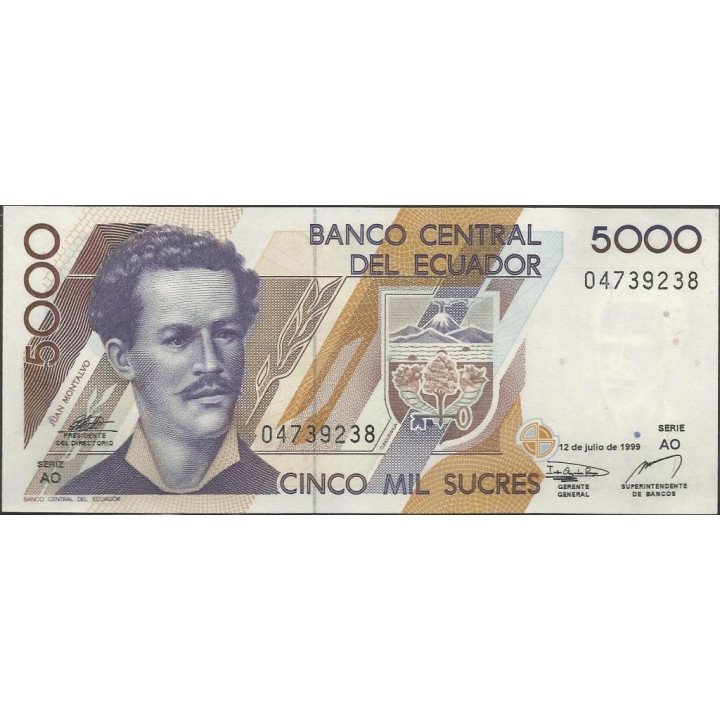 Ecuador 5.000 Sucres 26 Mar 1999 AÑ P128c