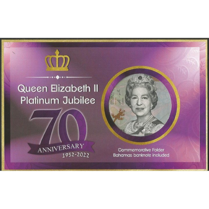 Bahamas Carpeta 70° Jubileo 50 Cents 2019 reverso