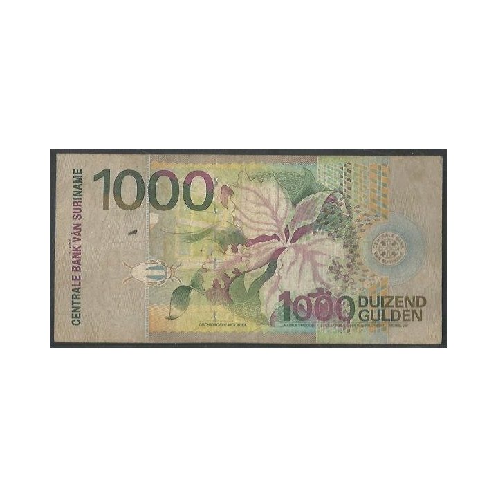 Suriname 1.000 Gulden 1 Ene 2000 P151 reverso