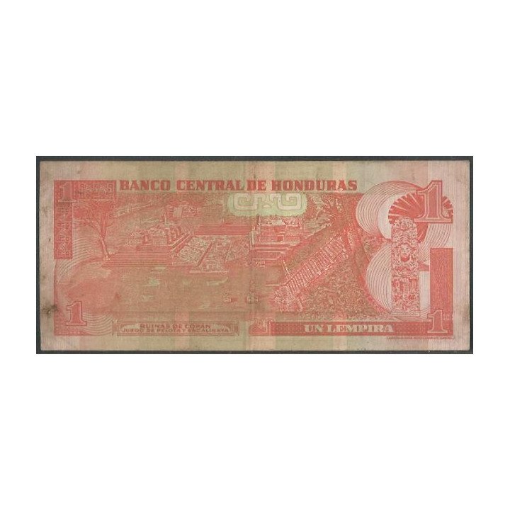 Honduras 1 Lempira 13 Jul 2006 P84e reverso
