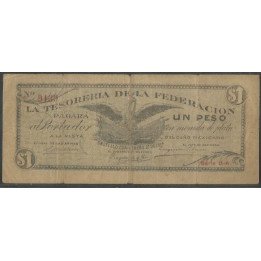 Mexico - La Tesoreria de la Federacion 1 Peso 27 Ene 1914 B-A Ps645