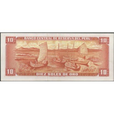 Peru, 10 Soles 4 May 1972 P100c