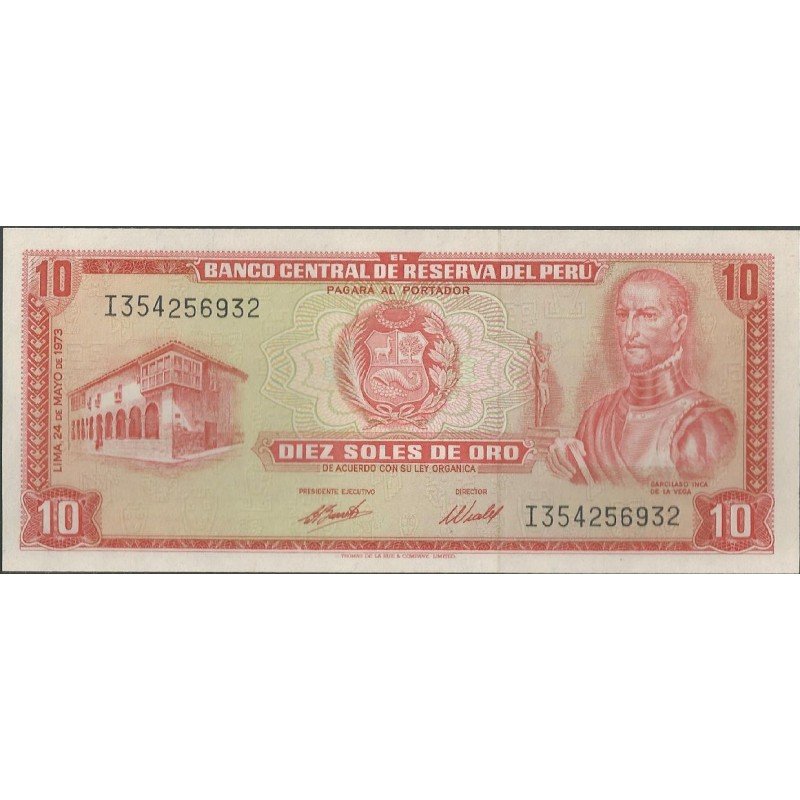 Peru, 10 Soles 24 May 1973 P100c