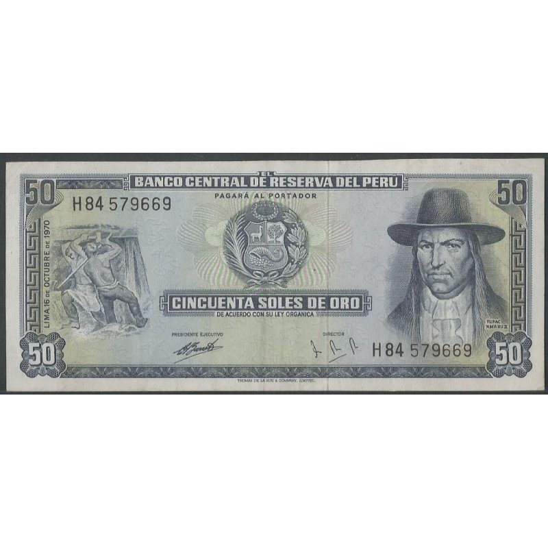 Peru, 50 Soles 16 Oct 1970 P101b