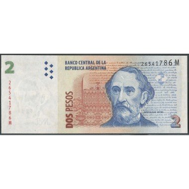 Argentina, 2 Pesos ND2002 Serie M P352