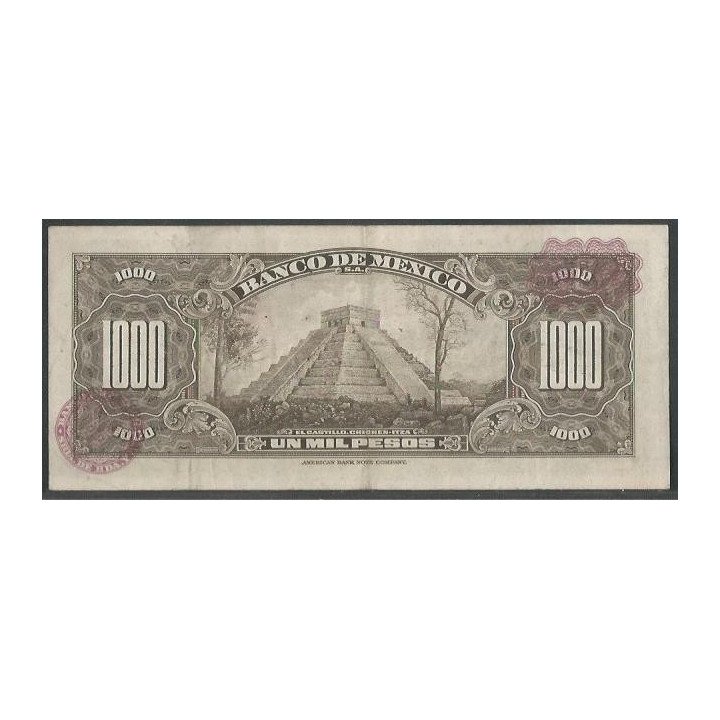 Mexico 1.000 Pesos 18 Feb 1977 CBK P52t reverso