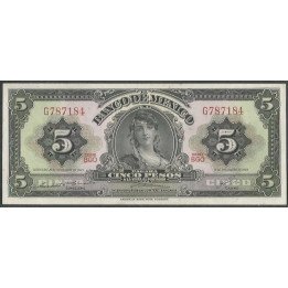Mexico 5 Pesos 19 Nov 1969 Serie BGO P60j