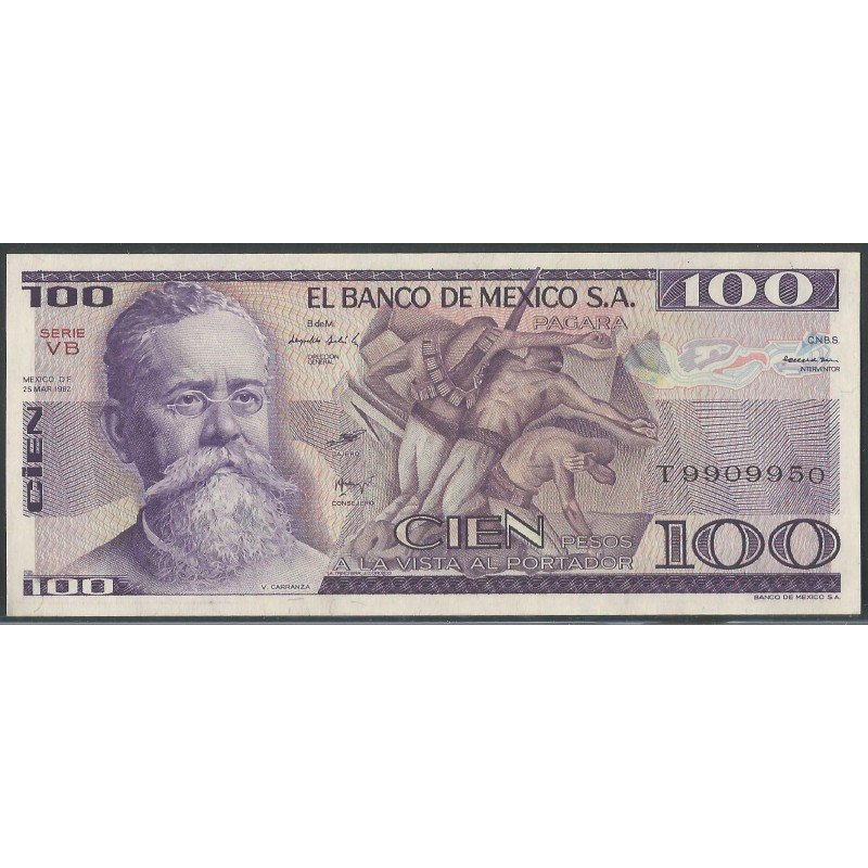 Mexico, 100 Pesos 25 Mar 1982 Serie VB P74c