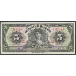 Mexico 5 Pesos 19 Nov 1969 Serie BGR P60j