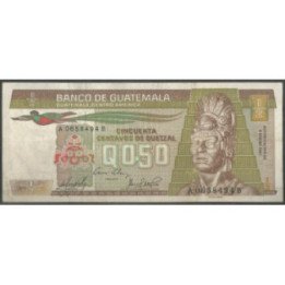 Guatemala 50 Centavos 9 Ene 1985 P65