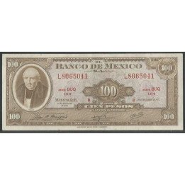 Mexico 100 Pesos 29 Dic 1972 Serie BUQ P61h