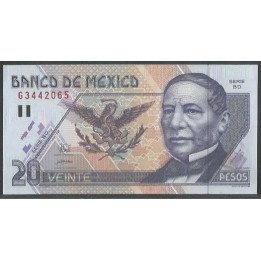 Mexico 20 Pesos 17 Mar 1998 Serie BD P106c