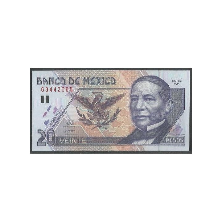 Mexico 20 Pesos 17 Mar 1998 Serie BD P106c