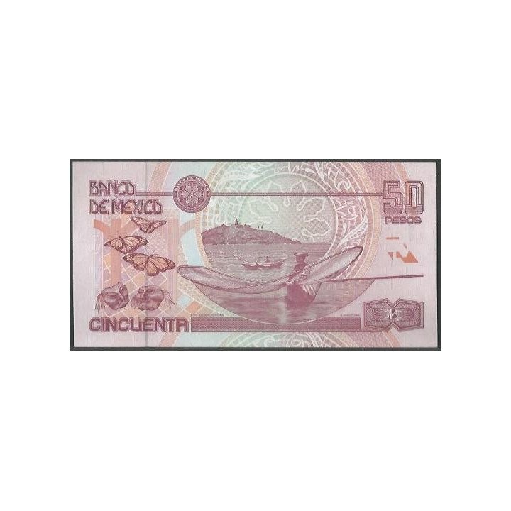 Mexico 50 Pesos 26 Mar 2002 Serie EC P117b reverso
