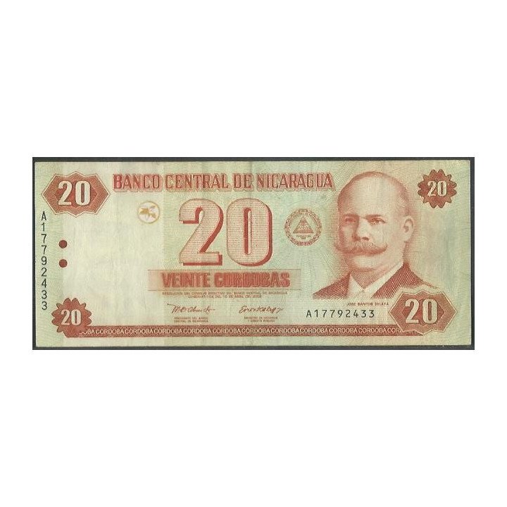Nicaragua 20 Cordobas 2002 P192