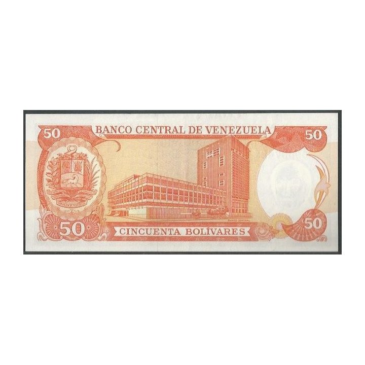 Venezuela 50 Bolivares 5 Jun 1995 S 8 Dig P65e reverso