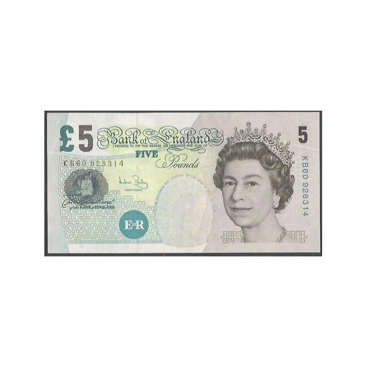 Inglaterra 5 Pounds 2002 (04) P391c
