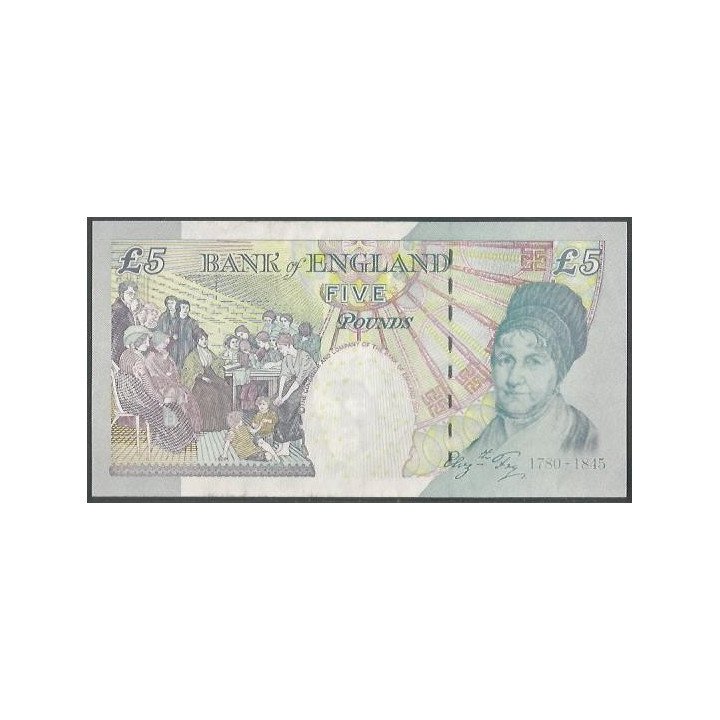 Inglaterra 5 Pounds 2002 (04) P391c reverso