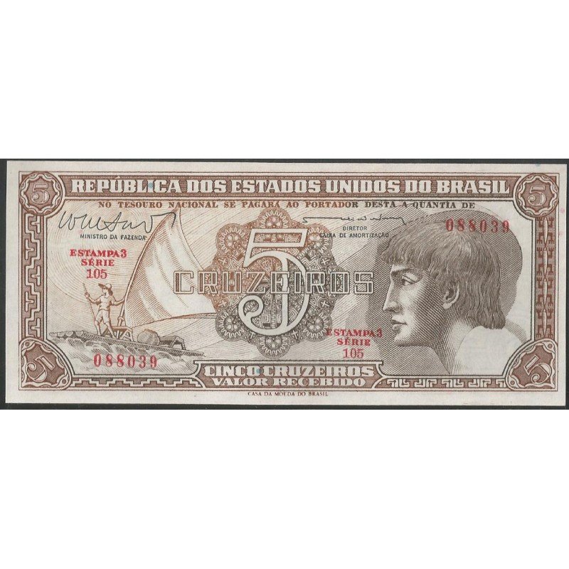 Brasil, 5 Cruzeiros ND1961-2 P166b