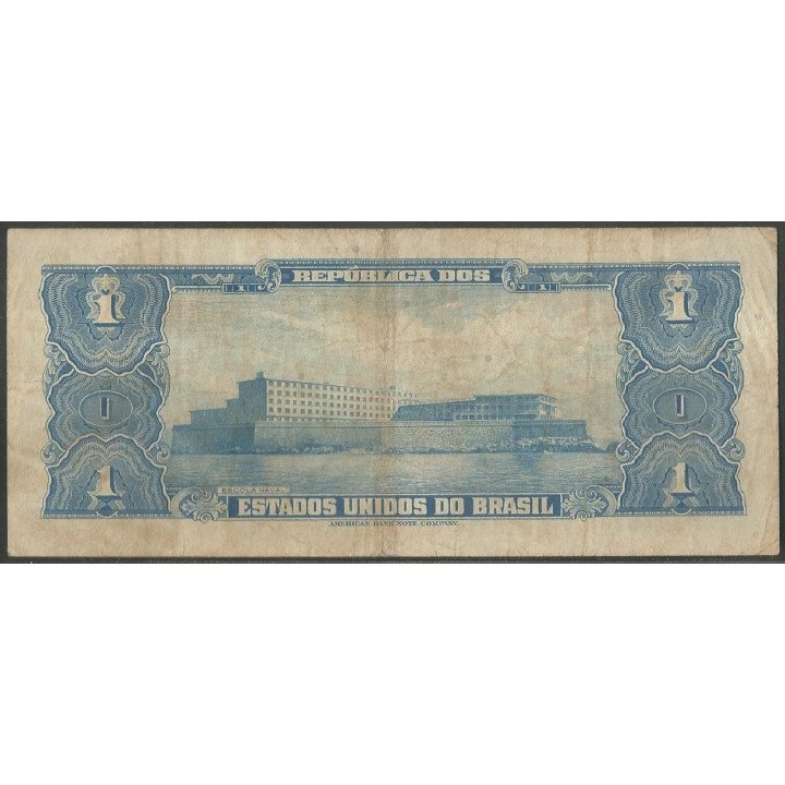 Brasil 1 Cruzeiro ND1954-8 P150c reverso