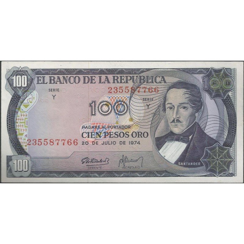 Billete de 100 Pesos 20 Jul 1974 BGW305