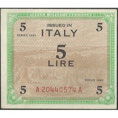 Italia, 5 Liras 1943 PM12