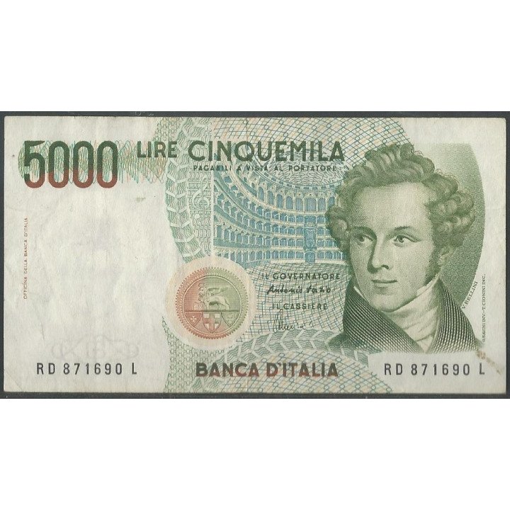 Italia 5.000 Liras 4 Ene 1985 P111c