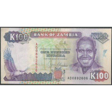 Zambia, 100 Kwacha ND1991 P34a