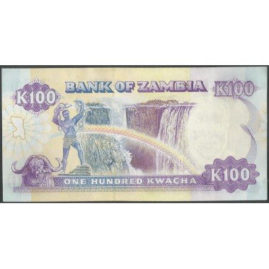 Zambia, 100 Kwacha ND1991 P34a
