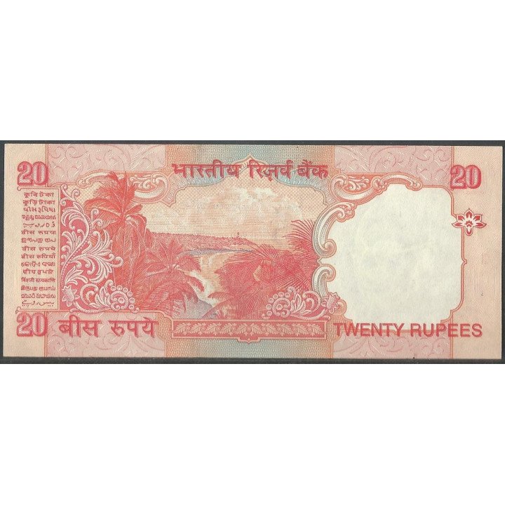 India 20 Rupias ND2002 Firma 89 P89Ad reverso