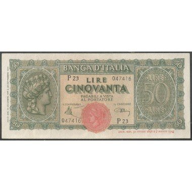 Italia, 50 Liras 10 Dic 1944 P74