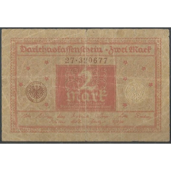 Alemania 2 Mark 1 Mar 1920 P59