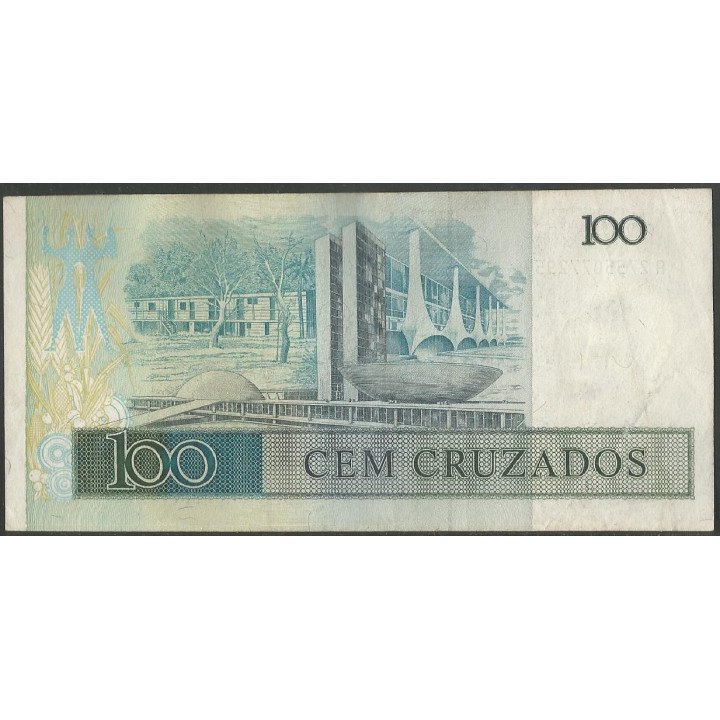 Brasil 100 Cruzados ND1987 P211c reverso
