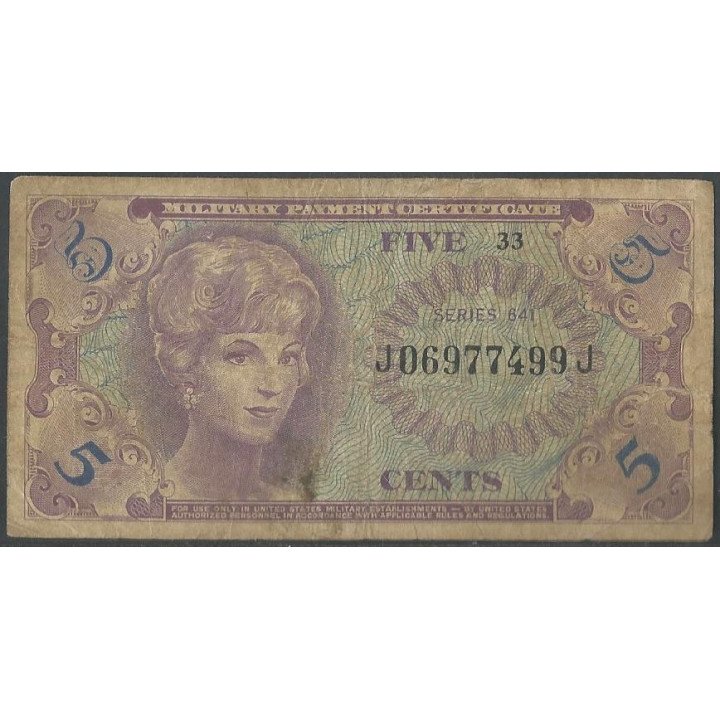 Estados Unidos - MPC 5 Cents Serie 641 ND1965 PM57a
