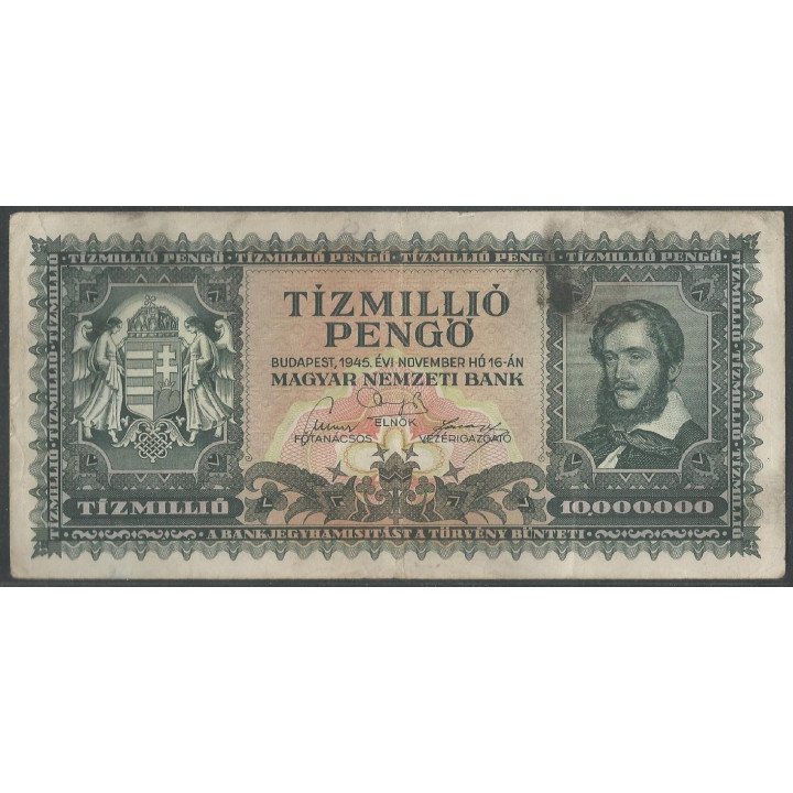 Hungria 10.000.000 Pengo 16 Nov 1945 P123